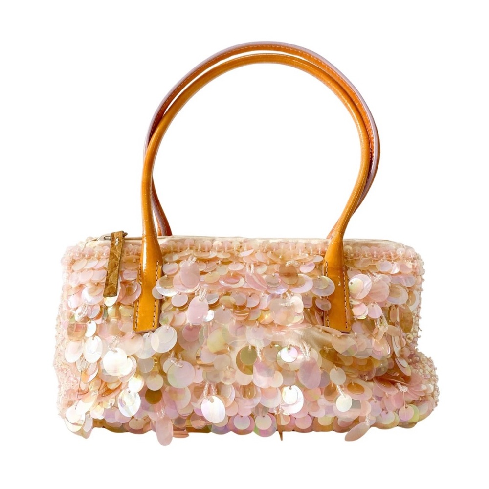 Prada Pink Sequin Shoulder Bag- Rare Vintage - Picture 5 of 6